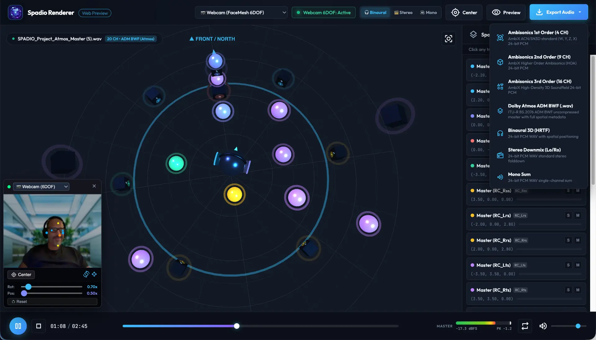 Spadio Hub 3D audio player and converter